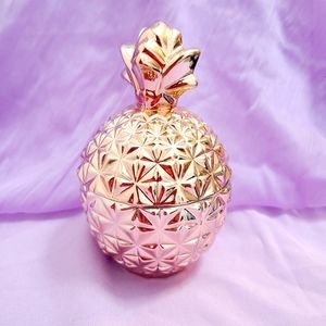 Sage Goddess Pineapple Powder Puff Box Holder Vanity Jar Trinket Container
